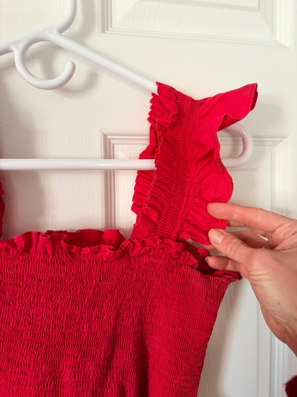 Hill House Red Smocked Dress - Picture 3 of 4